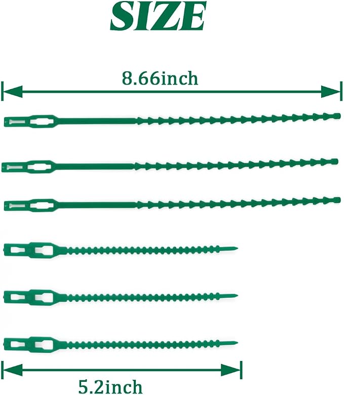 GXXMEI 200PCS Adjustable Plant Ties - Flexible Green Multi-Function Sturdy Garden Twist Tie for Plant Support, Tree, Shrub - PT-200