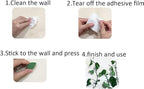 60PCS Plant Climbing Wall Fixture Clips Self-Adhesive Plant Fixer Invisible Leaf Shaped Wall Vines Fixing Clips Hook Plant Vine Traction for Home Decoration and Cable Wire Fixing