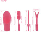 PENCK Soil Scoop for Indoor Plants - Plastic Mini Garden Plant Care Shovel Hand Tools Transplanting Succulent Cultivation Digging Scoops Kits, Pink