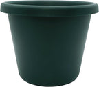 The HC Companies Classic Round Plastic Plant Pot w/Rolled Rim - Lightweight & UV Resistant Flower Pot for Herbs & More - Outdoor & Indoor Plant Pots w/Drainage (11.5 inch Evergreen, Pack of 1)