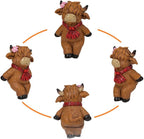 2-piece set Highland Cow Pot Huggers for Planters, Climbing Animal Flower Pot Hugger, Hanging Plant Decorations for Pots, Cute Plant Pot Decorations for Garden Patio Fence Lawn Yard (Highland Cow)