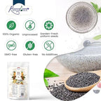 Basil Seeds (Tukmaria) | Edible HolyBasil Seeds USDA Organic | More Fiber Than chia | Plant Based, Keto, Paleo, Vegan, prebiotic (8, Basil seeds)