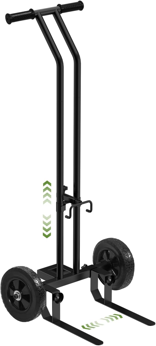 Plant Caddy with Wheels, 200 Lbs Capacity Plant Dolly Cart with Wheels, Handle, Adjustable Forks and Grips, Potted Plant Mover for Flower Shop, Home, Courtyard, Offices, Hotels