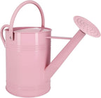 Galvanized Iron Watering Can for Indoor Plants, DIY Watering Cans for House Plant Garden Flower, Long Spout Water Can for Outdoor Watering Plants 6.44L 1.7Gallon (Pink)