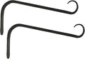 12 inch Plant Hanger, Sturdy Hanging Plant Bracket Outdoor, Hanging Plant Wall Hook Heavy Duty, for Hanging Bird Feeders, Planters, Lanterns, Wind Chimes, Indoor/Outdoor Use, Black, Set of 2