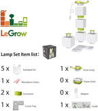 LeGrow Indoor Planter with LED Grow Light, Automatic 12 Hours Timer, 7 Days Watering-Free, 2 Self Watering Pots for Small Plants, Home Decor & Office Desktop, White