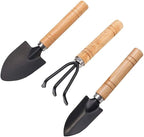 3PCS Mini Garden Tools Sets Durable Gardening Hand Tool Ergonomic & Rust Resistant for Women Kid Men Gardener