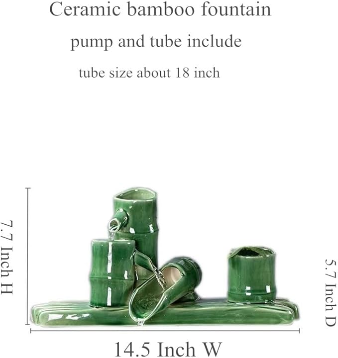 Ceramic Accents Water Fountain & Pump Kit – 14.5 inch DIY Indoor/Outdoor Garden Water Feature kit - Fits 12-19 inch Bowl (not Included) (Medium 14.5 in Size in L)