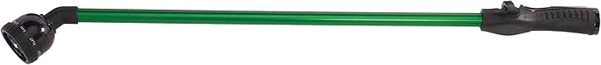 Dramm RainSelect Rain Wand – 30 Inch Aluminum Watering Wand with 9-Pattern Adjustable Spray Head & One Touch Thumb Control Valve – Garden Hose Wand for Flowers, Plants & Hanging Baskets – Green