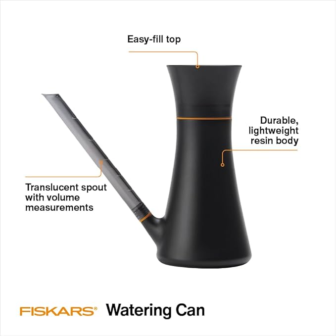 Fiskars Small Watering Can (40 oz) for Indoor Gardening,Water Can for Indoor Plants,Anti-Drip and Removable Nozzle,Made with Recycled Plastic,(Pack of 4)