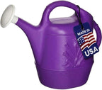 PMU 2 Gallon Watering Can - Garden Watering Can for Indoor & Outdoor Plants - Plastic Water Can with Detachable Sprinkler Head - Large Water Pot, Made in USA - Purple Pkg/1