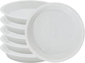 Round Plant Saucer 12 inch,6 Pack Pant Pot Trays, Plant Saucers for Indoors and Outdoors, Seed Starting Tray, Growing Trays,White