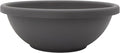 The HC Companies Shallow Planter with Drainage - Contemporary Garden Bowl Planter for Flowers, Herbs & More - Round Succulent Planter Pot for Indoors and Outdoors (13" Warm Gray, Pack of 1)