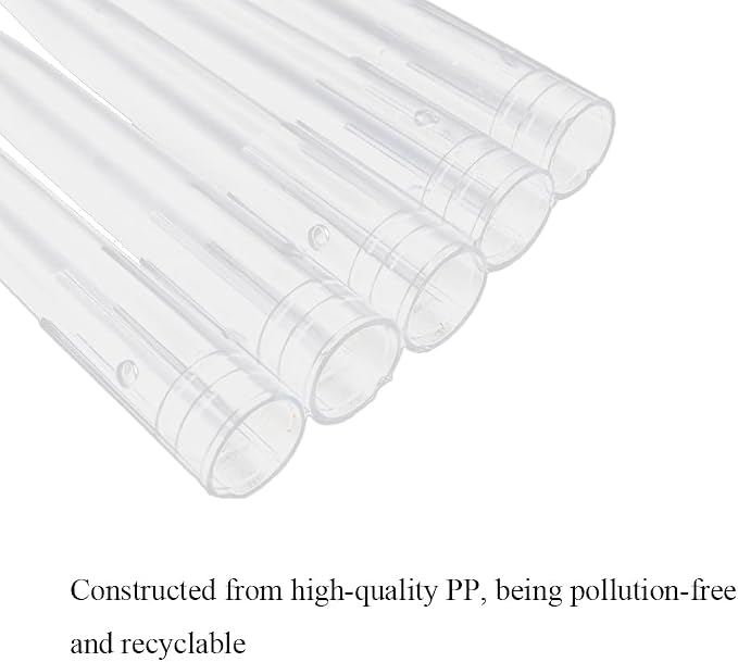 HAHIYO 60PCs 2.8x0.4Inch Transparent Plastic Floral Tubes Mini Floral Water Tubes Flower Vials for Plants Fresh Flowers Arrangement Decoration Milkweed Cutting Florist Supplies