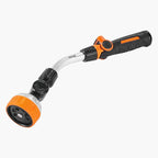 VEVOR Irrigation Stick, 15-Inch Robust Yard Hose Stick with 8 Spraying Modes & 180° Pivoting Head, Extended Hose Spray Apparatus with Thumb Operated On/Off