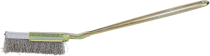 Curved/Straight Head Steel Soft Bonsai Brush - Garden Cleaning Tool - Perfect for Gentle and Effective Cleaning of Bonsai Trees and Plants(Straight Head)