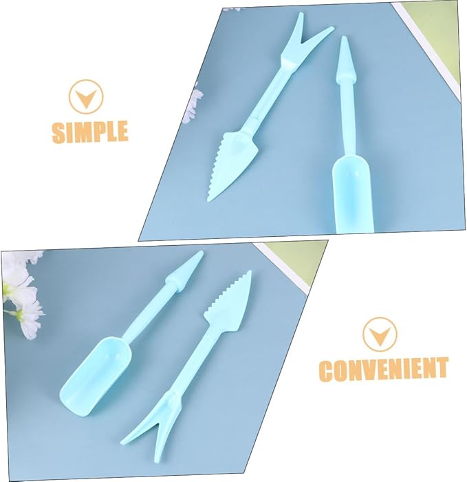 SUPVOX Succulent Transplanting Tools Set 20pcs (16cm) Blue Multi-Functional Planting and Potting Hand Tools for Gardening and Flower Care