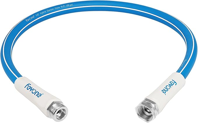 Fevone 3 ft Leader Hose Male to Female, Hose Reel Connector Hose 3 ft, Lead Hose for Hose Reel, 5/8 Inner Diameter Hose, 3/4 Aluminum Fittings