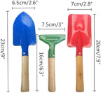 3PCS Mini Garden Tools Sets Durable Gardening Hand Tool Ergonomic & Rust Resistant for Women Kid Men Gardener