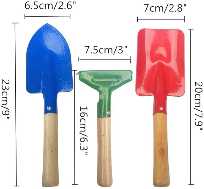 3PCS Mini Garden Tools Sets Durable Gardening Hand Tool Ergonomic & Rust Resistant for Women Kid Men Gardener