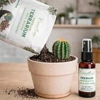 Creations by Nathalie Natural Terrarium Growing Medium Well-Draining Mix for Succulents, Cactus & Aloe, Untreated Pine Bark, Canadian Peat & Coarse Sand