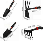 4PCS Mini Garden Tools Sets Durable Gardening Hand Tool Ergonomic & Rust Resistant for Women Kid Men Gardener
