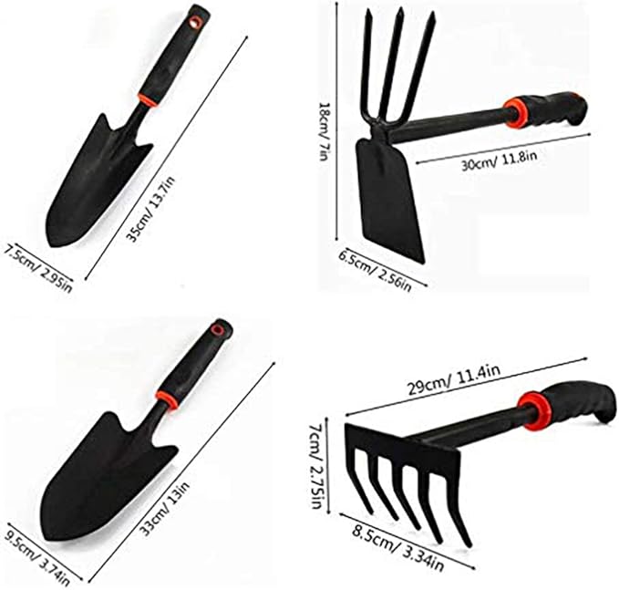 4PCS Mini Garden Tools Sets Durable Gardening Hand Tool Ergonomic & Rust Resistant for Women Kid Men Gardener