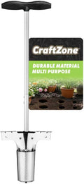 Bulb Planter Tool with Long Handle and Foot Pedal Heavy Duty High Carbon Steel Garden Dibber Sod Plugger Cutter for Planting Bulbs Tubers and Lawn Care, for Digging, Grass Plug, Soil, Tulips