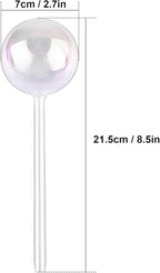 [3PCS] Light Iridescent Rainbow Gradient Color Clear Glass Self-Watering System Spikes, Automatic Plant Waterer Bulbs