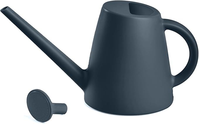 ZXJ Plant Watering Cans for Indoor and Outdoor Home Garden Plants - with Long Spout - Black - 1/2 Gallon
