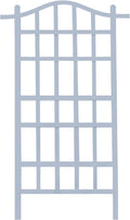 Dura-Trel Melrose Vinyl Garden Trellis, Outdoor Plant Support PVC Grid, White, 35" x 75" - Wall Mount with Steel Ground Anchors for Climbing Vine, Flower, and Vegetable Plants