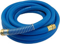 WiseFlow Garden Hose 25FT x 3/4", Heavy Duty Rubber Hose, Water Hose with Five Layered Braiding, Male Female Fittings, 1000PSI Burst, 300PSI Working (Blue)
