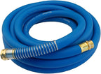 WiseFlow Garden Hose 25FT x 3/4", Heavy Duty Rubber Hose, Water Hose with Five Layered Braiding, Male Female Fittings, 1000PSI Burst, 300PSI Working (Blue)