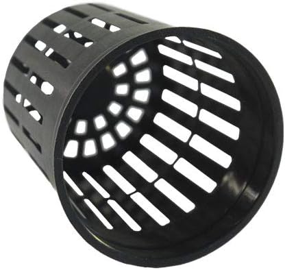 xGarden - Lightweight Economy Net Pots - Thin Lip & Slotted Sides - for Hydroponics & Aquaponics - UV Resistant & BPA Free Plastic - Indoor or Outdoor Growing - Black 2" Round Mesh Pot Cups - 50 Pack