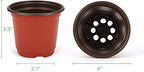 JERIA 100-Pack 4 Inch Plastic Plant Nursery Pots Come with 100 Pcs Plant Labels, Seedling Flower Plant Container and Seed Starting Pots