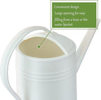 Plastic Watering Can for Indoor Plants Outdoor Garden Flowers - House Plant Watering Can with Sprinkler Head (1/2 Gallon, White)