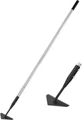 YEELOR Triangle Garden Hoe, Carbon Steel Push-Pull Weeding Tool, Equipped with 57.5" Stainless Steel Long Handle – A Long-Handle Weeder for Digging, Weeding, Hoeing and Loosening Soil