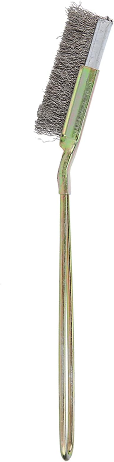 Curved/Straight Head Steel Soft Bonsai Brush - Garden Cleaning Tool - Perfect for Gentle and Effective Cleaning of Bonsai Trees and Plants(Straight Head)