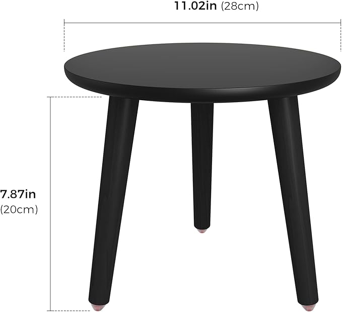 Leaf&lull Black Plant Stand Indoor Small Plant Table for Large Plants Wood Plant Stool Tall Plant Holder for Living Room Bedroom Balcony