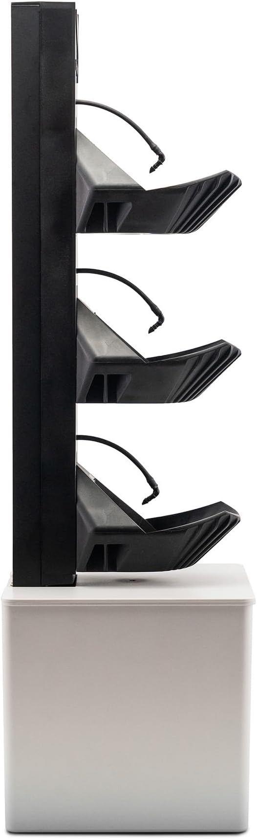 Tevatower Mini Smart Self-Watering Indoor Garden System - 3-Tier 4-Inch Planter Pot for Herbs, Flowers and Indoor Plants, Compact Smart Planter for Home Kitchen Office - Slate Grey