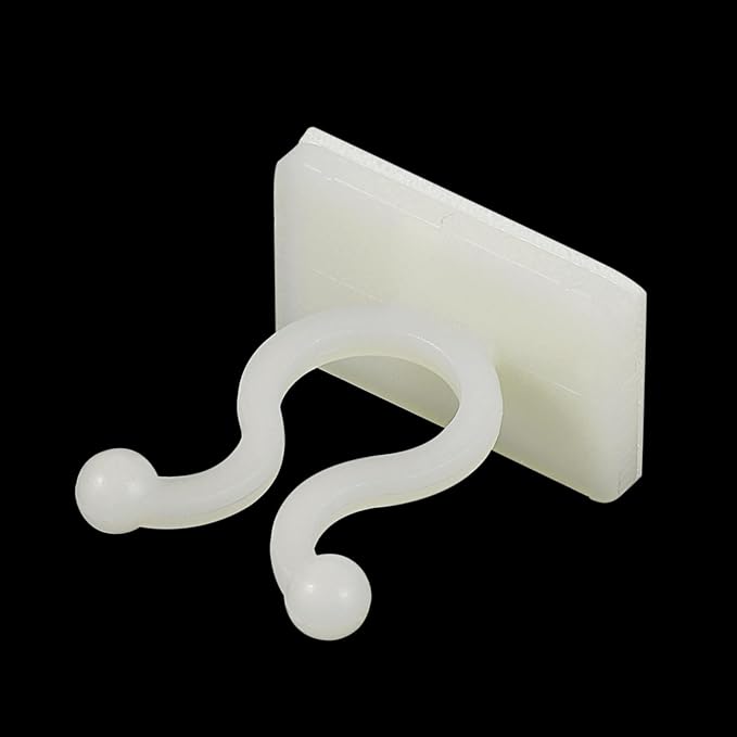 uxcell 100Pcs Plant Climbing Wall Fixture Clips, Plant Fixer Self-Adhesive Hooks Wire Fixing Supporting for Indoor Outdoor Decoration and Cable Wire Fixing (White, 7.2mm/0.28")