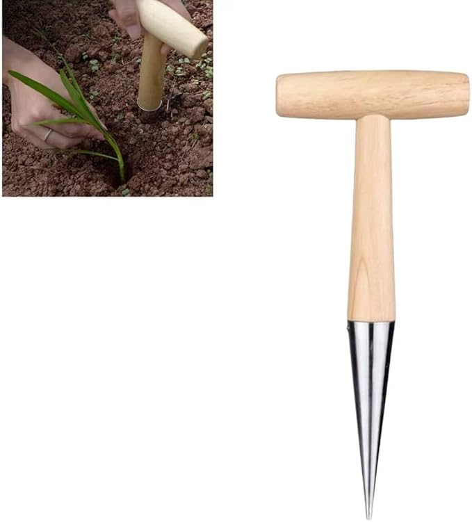 Plant Hole Digger for Planting - Handheld Seed Dispenser Tool, Seed Dibber Gardening Tool, Handheld Digger Garden Seeds Planting Tools for Plantings Tulip Daffodil Saffron Vegetable Seeds (1pcs)