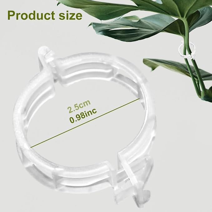 100pcs Plant Support Clips for Climbing Plants, Reusable Plastic Trellis Clips for Tomato, Grape Vine, Vegetables, Garden Fixing Clips (100, Green)