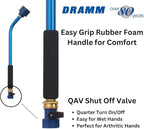 Dramm 12603 Sunrise Soft Rain Watering Spray Wand – 16” Long – Gentle Full-Flow Spray with Shut-Off Valve & 8” Foam Grip – Berry