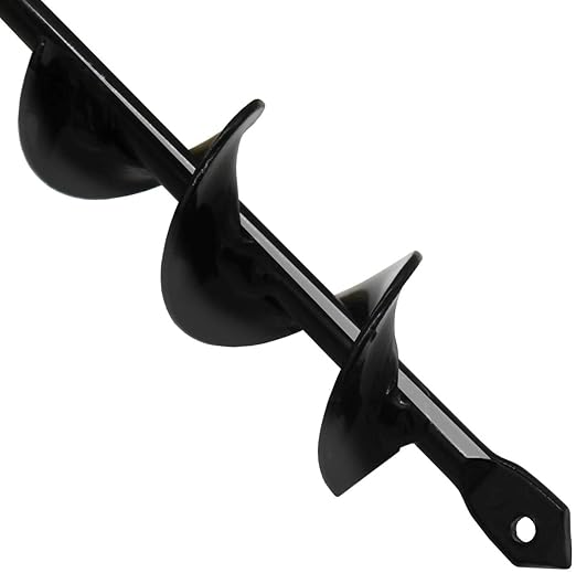 Linkhood Auger Drill Bit, Garden Plant Flower Bulb Auger Rapid Planter Bulb & Bedding Plant Auger for 3/8" Hex Drive Drill Earth Auger Drill Fence Post Umbrella Hole Digger(1.8x15 in/4.6 x37 cm)