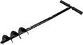 RealPlus Hand Auger Post Hole Digger 4" x 33" Garden Hole Digger Tool Manual Earth Auger Drill for Deep Cultivating Seedlings Planting Trees