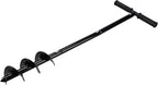 RealPlus Hand Auger Post Hole Digger 4" x 33" Garden Hole Digger Tool Manual Earth Auger Drill for Deep Cultivating Seedlings Planting Trees