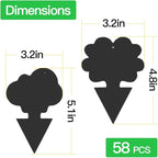 58 Pack Flying Insect Traps for Plants – Black Sticky Traps for Fungus Gnats, Flies & Flying Bugs, Indoor Outdoor Flying Bug Catcher for Pots, Garden & Kitchen, Non-Toxic, Odorless, Kid & Pet Safe