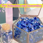 YATOJUZI Blue Sodalite Aquarium Gravel Rocks Bulk Wholesale Tumbled Crystals Stones Chips Crushed Reiki Energy Balancing Gemstones for Planters Vase Filler Fountain Fish Tank Potted Decor 0.44LB