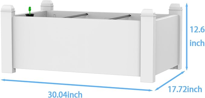Elevated Resin Planter Box with Precision Drainage Raised Garden Bed for Vegetables, Herbs, and Flowers Ideal for Urban Patios, Balconies, and Yards